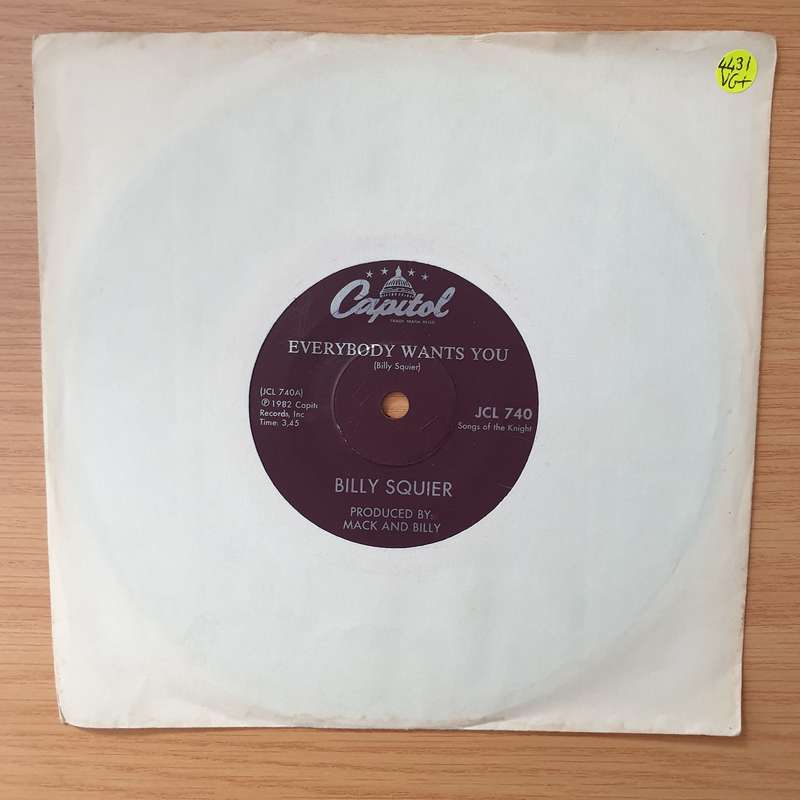 Billy Squier  Everybody Wants You - Vinyl 7" Record - Very-Good+ Quality (VG+) (verygoodplus)