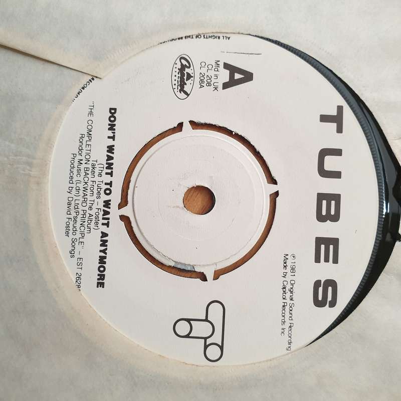 The Tubes  Dont Want To Wait Anymore - Vinyl 7" Record - Very-Good+ Quality (VG+) (verygoodplus)