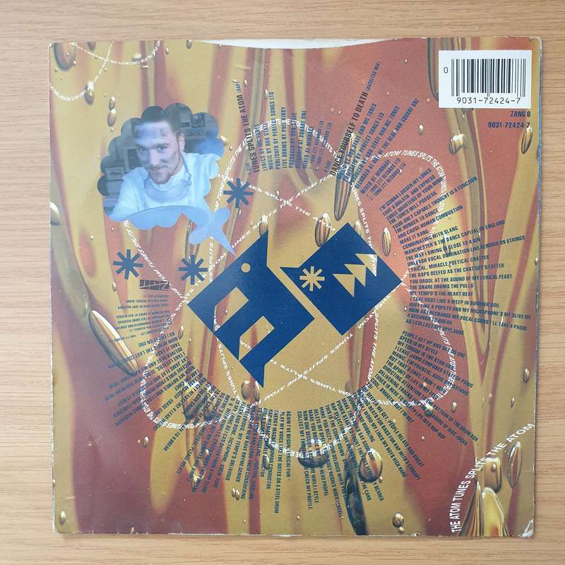 MC Tunes vs. 808 State  Tunes Splits The Atom - Vinyl 7" Record - Very-Good+ Quality (VG+) (ve...