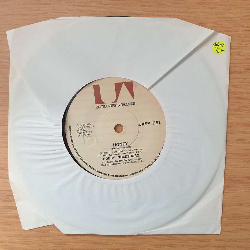 Bobby Goldsboro  Honey - Vinyl 7" Record - Very-Good+ Quality (VG+) (verygoodplus)