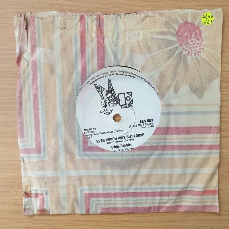 Eddie Rabbitt  Every Which Way But Loose (Rhodesia) - Vinyl 7" Record - Very-Good+ Quality (VG...