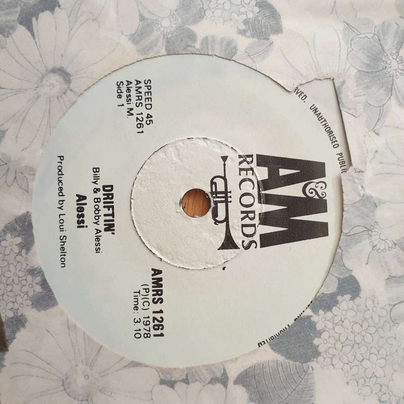 Alessi  Driftin' - Vinyl 7" Record - Very-Good+ Quality (VG+) (verygoodplus)