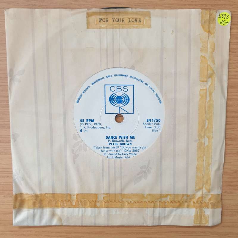 Peter Brown   Dance With Me (Rhodesia) - Vinyl 7" Record - Very-Good+ Quality (VG+) (verygoodp...