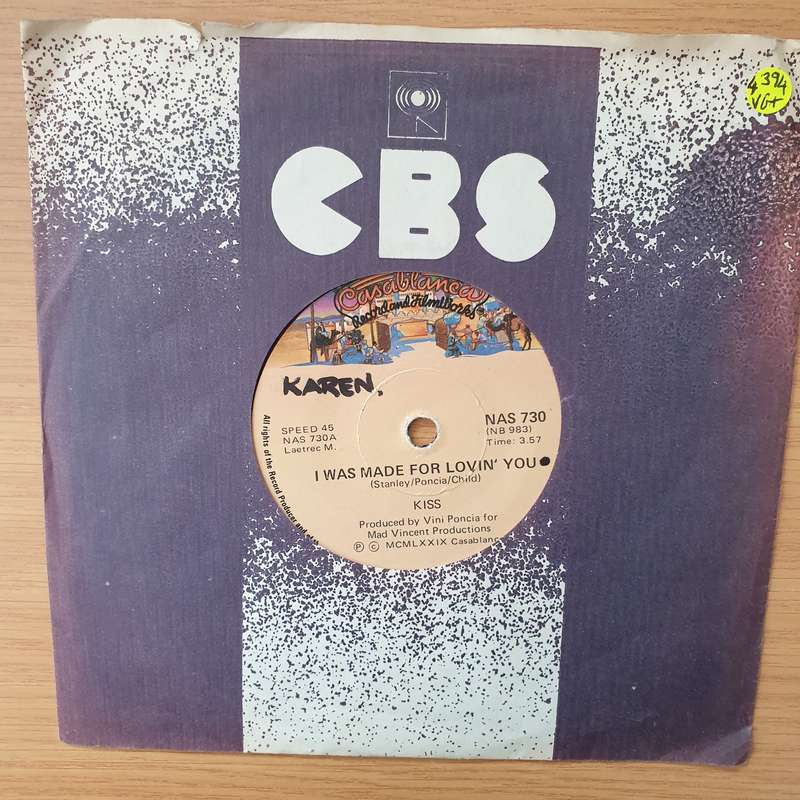 Kiss  I Was Made For Loving You - Vinyl 7" Record - Very-Good+ Quality (VG+) (verygoodplus)