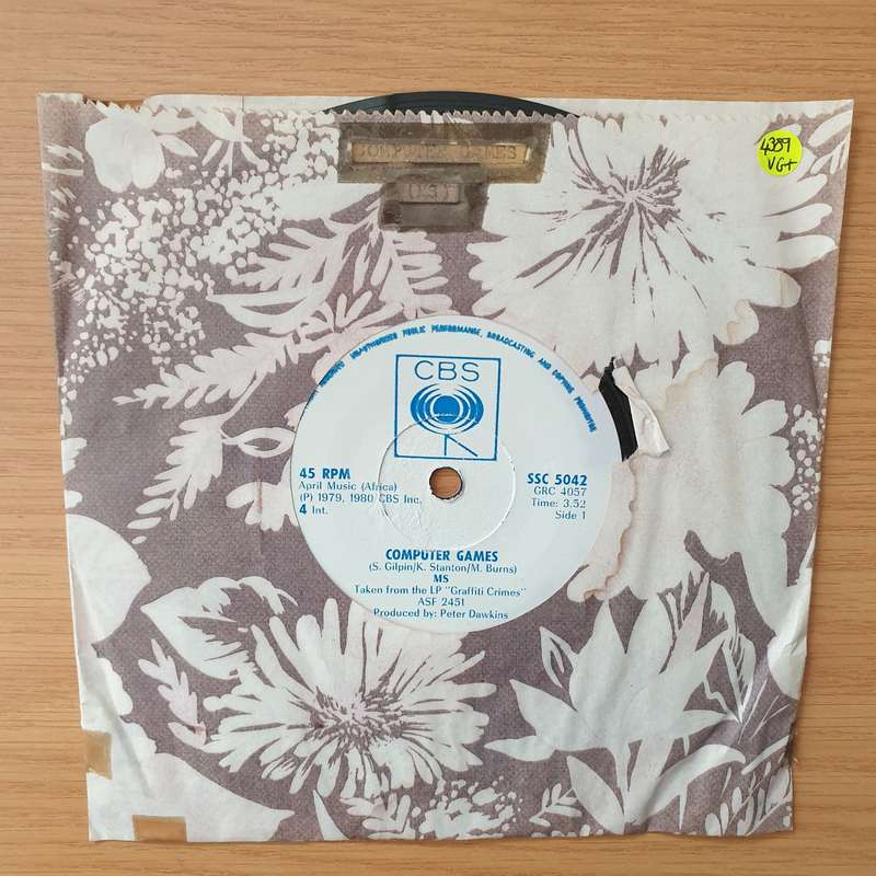 MS  Computer Games (Rhodesia) - Vinyl 7" Record - Very-Good+ Quality (VG+) (verygoodplus)