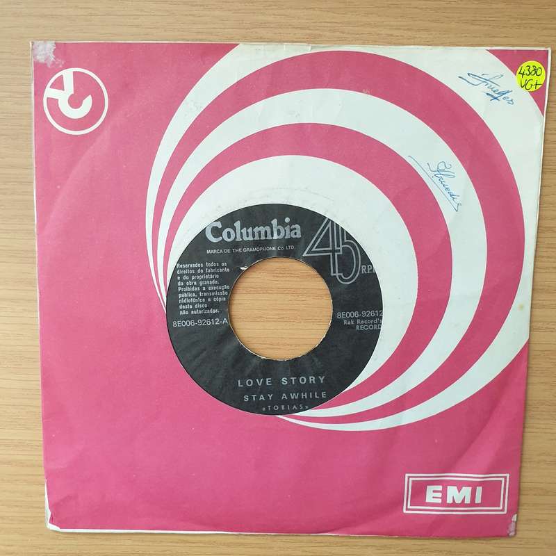 Love Story  Stay Awhile - Vinyl 7" Record - Very-Good+ Quality (VG+) (verygoodplus)