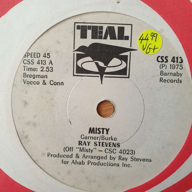 Ray Stevens  Misty - Vinyl 7" Record - Very-Good+ Quality (VG+) (verygoodplus)