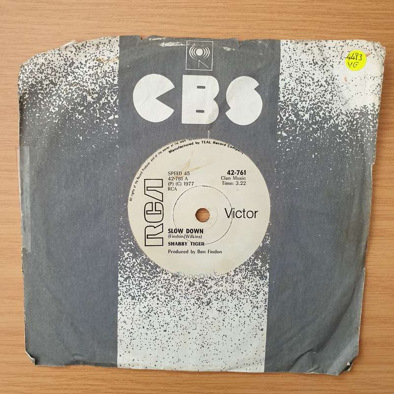 Shabby Tiger  Slow Down - Vinyl 7" Record - Very-Good Quality (VG) (vgood)