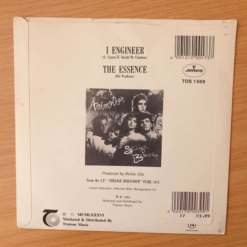 Animotion  I Engineer - Vinyl 7" Record - Very-Good+ Quality (VG+) (verygoodplus)