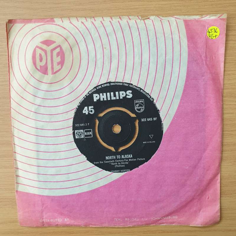 Johnny Horton  North To Alaska -  Vinyl 7" Record - Very-Good+ Quality (VG+) (verygoodplus)