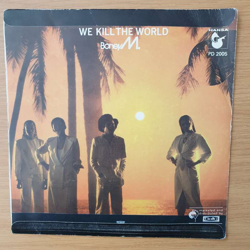 Boney M.  We Kill The World (Don't Kill The World) -  Vinyl 7" Record - Very-Good+ Quality (VG...