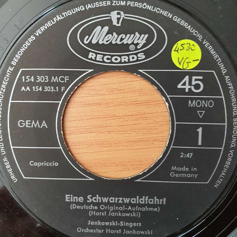 Jankowski-Singers  Schwarzwaldfahrt / Simpel-Gimpel  - Vinyl 7" Record - Very-Good Quality (VG...