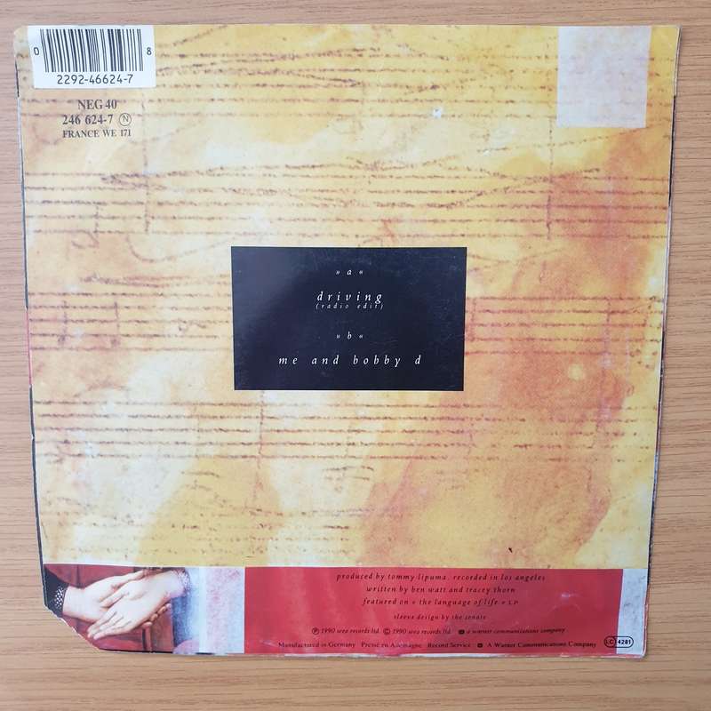 Everything But The Girl  Driving -  Vinyl 7" Record - Very-Good+ Quality (VG+) (verygoodplus)