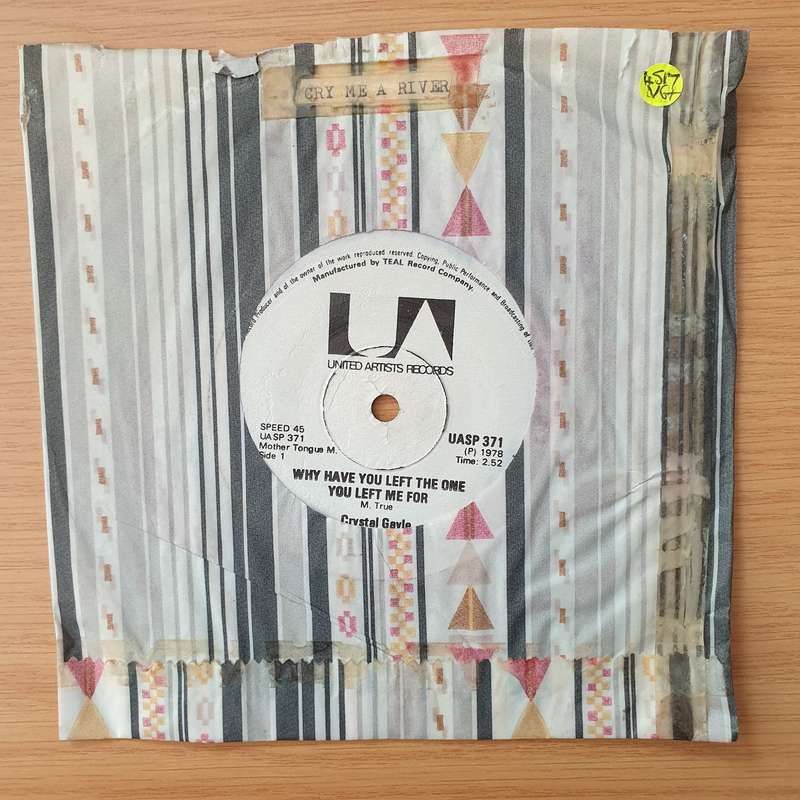 Crystal Gayle  Why Have You Left The One You Left Me For (Rhodesia) -  Vinyl 7" Record - Very-...