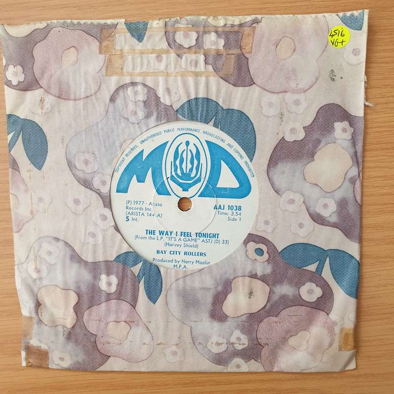 Bay City Rollers  The Way I Feel Tonight -  Vinyl 7" Record - Very-Good+ Quality (VG+) (verygo...
