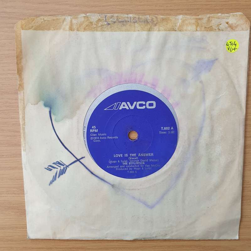 Stylistics  Love Is The Answer -  Vinyl 7" Record - Very-Good+ Quality (VG+) (verygoodplus)
