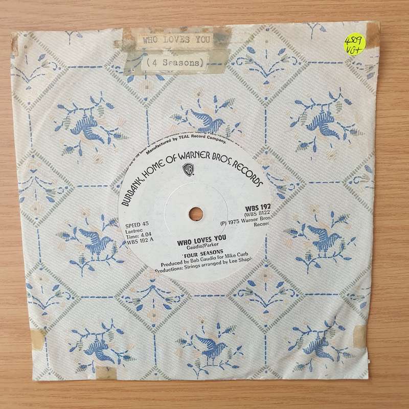 Four Seasons  Who Loves You (Rhodesia) -  Vinyl 7" Record - Very-Good+ Quality (VG+) (verygood...