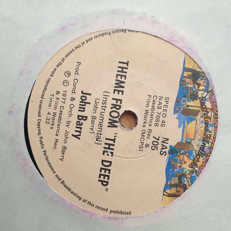 Donna Summer  Theme From The Deep (Down, Deep Inside) -  Vinyl 7" Record - Very-Good+ Quality ...