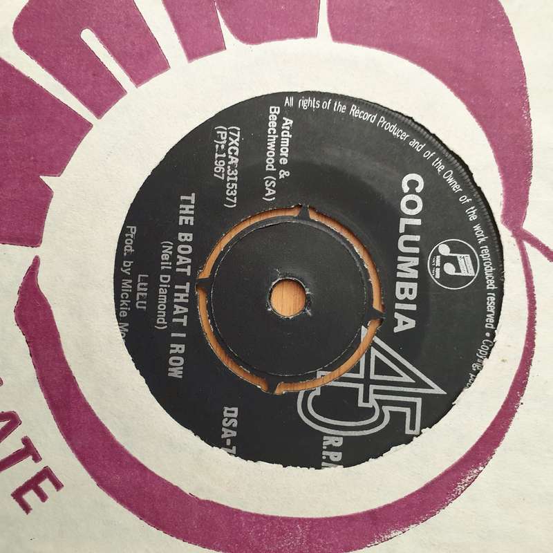 Lulu  The Boat That I Row / Dreary Days And Nights -  Vinyl 7" Record - Very-Good+ Quality (VG...
