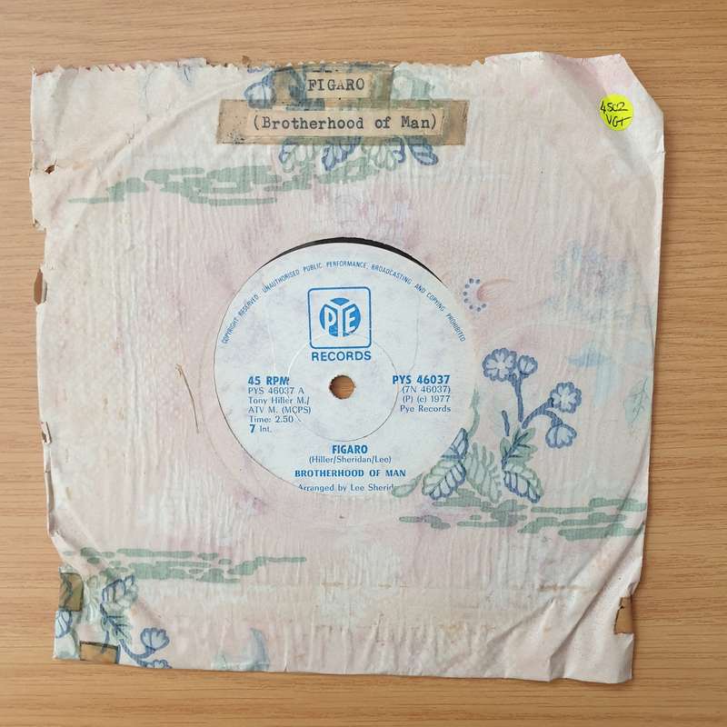 Brotherhood Of Man  Figaro (Rhodesia) -  Vinyl 7" Record - Very-Good+ Quality (VG+) (verygoodp...