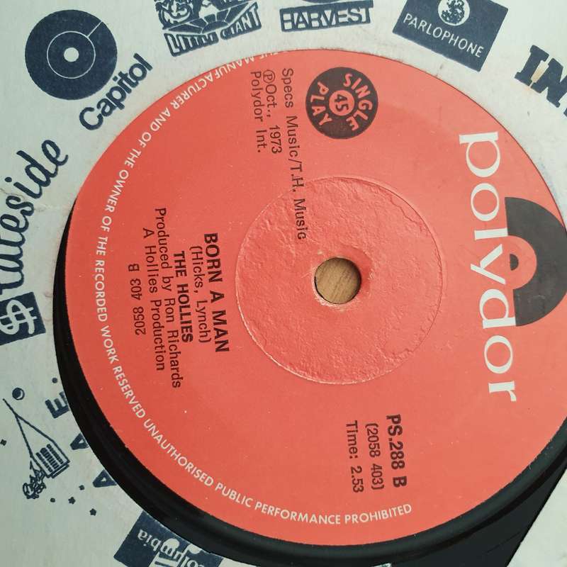The Hollies  The Day That Curly Billy Shot Down Crazy Sam McGee -  Vinyl 7" Record - Very-Good...