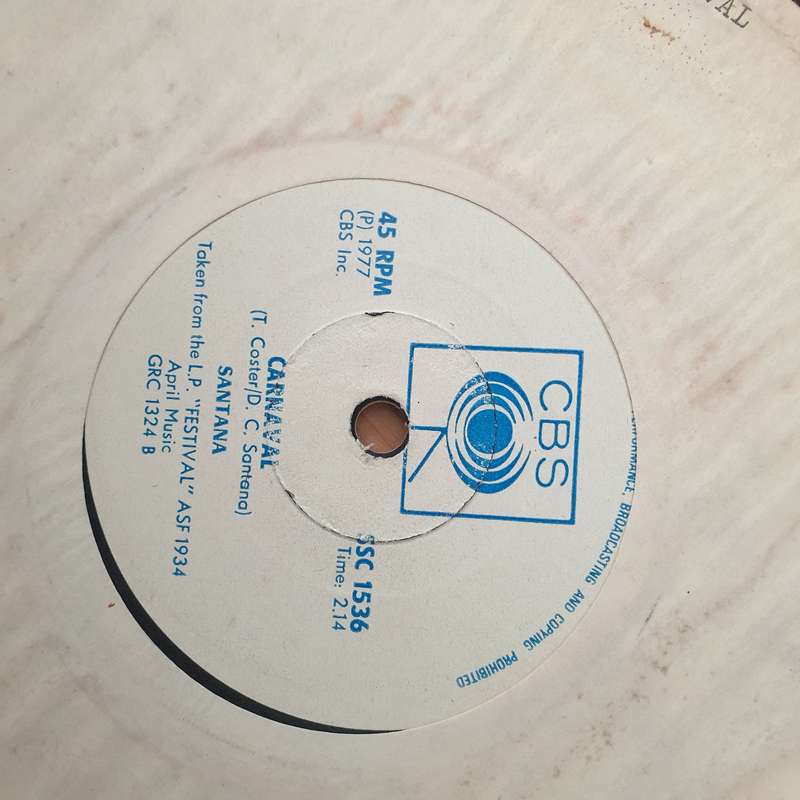 Santana  Let The Children Play / Carnaval (Rhodesia) -  Vinyl 7" Record - Very-Good+ Quality (...