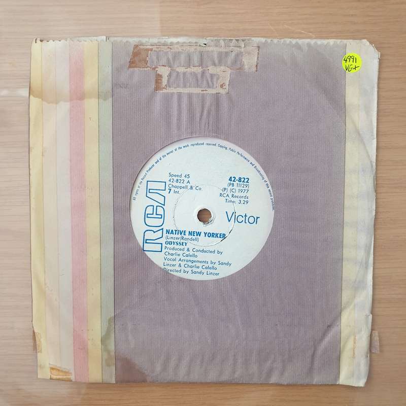 Odyssey  Native New Yorker (Rhodesia) -  Vinyl 7" Record - Very-Good+ Quality (VG+) (verygoodp...