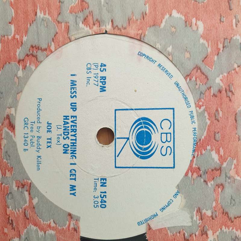 Joe Tex  Ain't Gonna Bump No More (With No Big Fat Woman) (Rhodesia) -  Vinyl 7" Record - Very...
