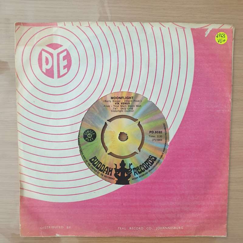 Vik Venus  Moonflight / Everybody's On Strike -  Vinyl 7" Record - Very-Good+ Quality (VG+) (v...