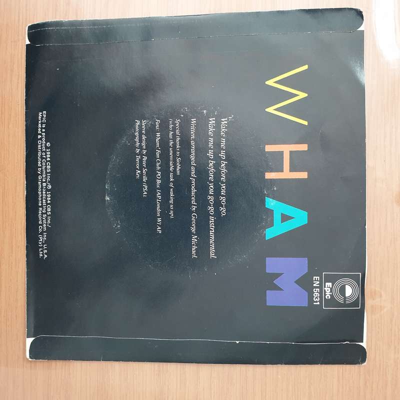Wham!  Wake Me Up Before You Go-Go -  Vinyl 7" Record - Very-Good+ Quality (VG+) (verygoodplus)