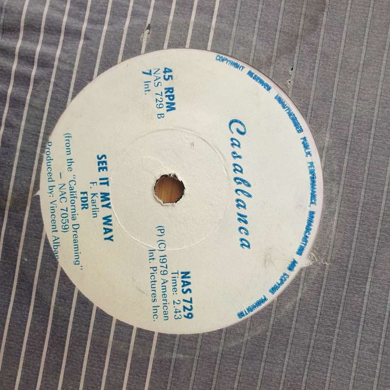 America  California Dreaming -  Vinyl 7" Record - Very-Good+ Quality (VG+) (verygoodplus)
