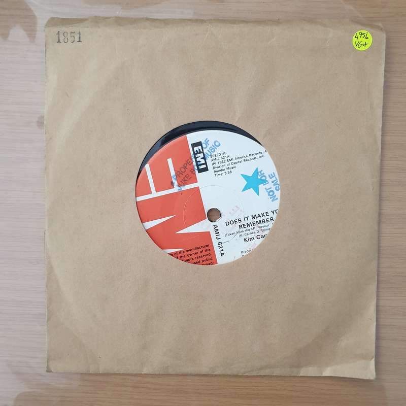 Kim Carnes  Does It Make You Remember -  Vinyl 7" Record - Very-Good+ Quality (VG+) (verygoodp...
