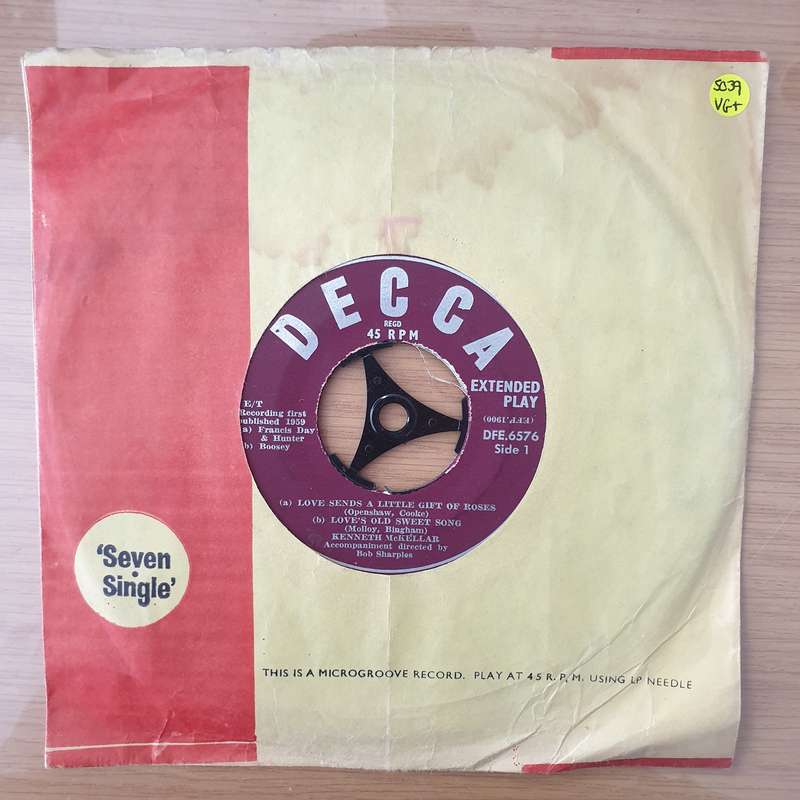 Kenneth McKellar  Favourite Ballads -  Vinyl 7" Record - Very-Good+ Quality (VG+) (verygoodplus)