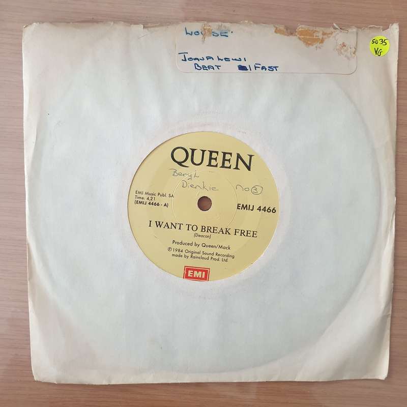 Queen  I Want To Break Free - Vinyl 7" Record - Very-Good Quality (VG) (vgood)