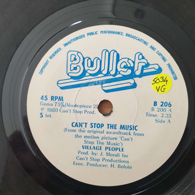 Village People  Can't Stop The Music / Milkshake - Vinyl 7" Record - Very-Good Quality (VG) (v...