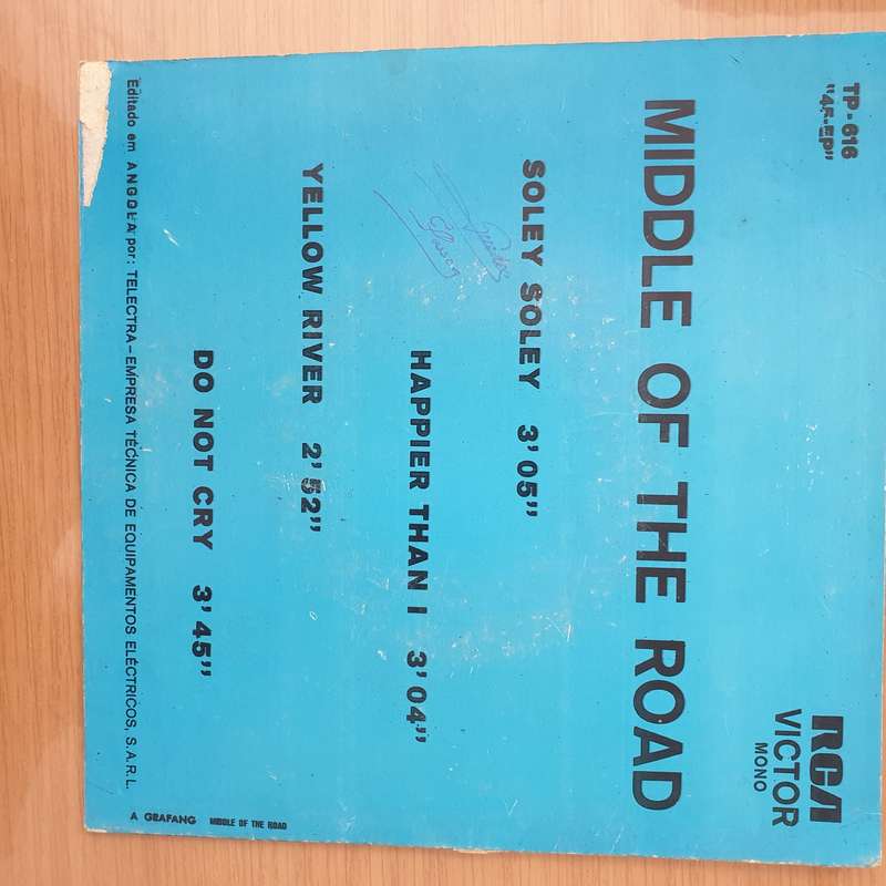 Middle Of The Road  Soley Soley - Vinyl 7" Record - Very-Good Quality (VG-) (verygoodminus)