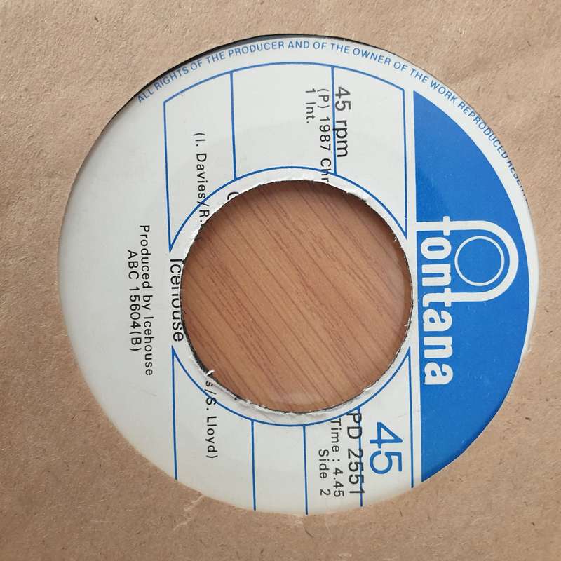 Icehouse  Crazy (Rhodesia) -  Vinyl 7" Record - Very-Good+ Quality (VG+) (verygoodplus)