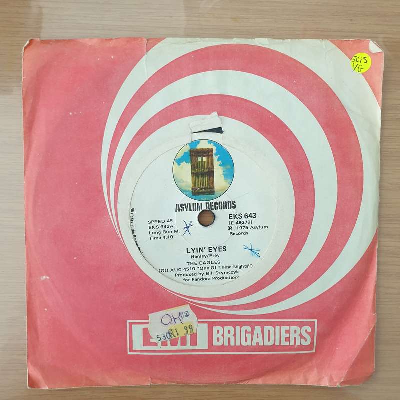 Eagles  Lyin' Eyes - Vinyl 7" Record - Very-Good Quality (VG) (vgood)