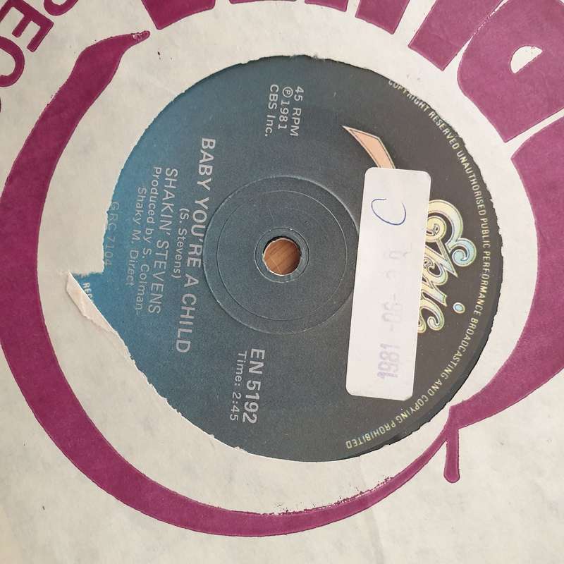 Shakin' Stevens  You Drive Me Crazy -  Vinyl 7" Record - Very-Good+ Quality (VG+) (verygoodplus)