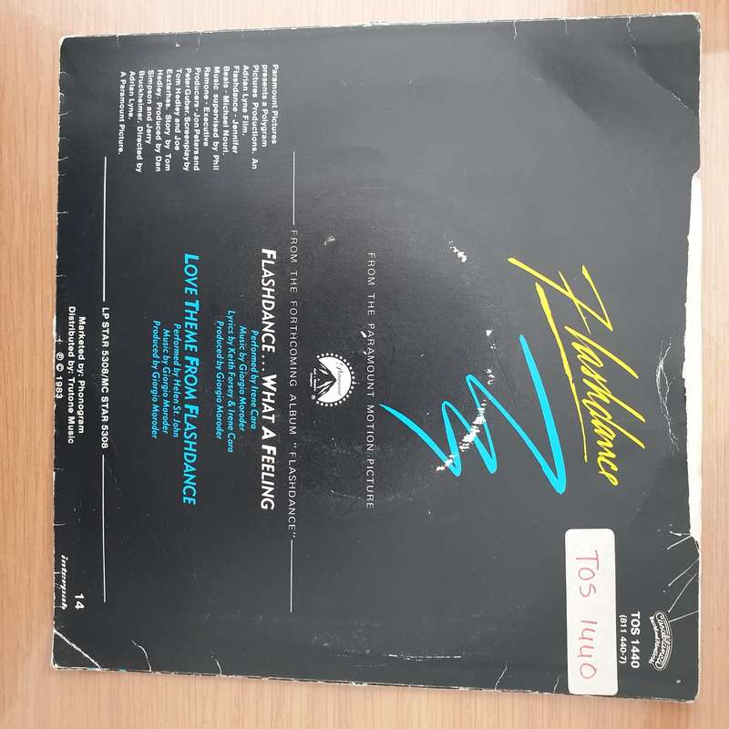 Irene Cara  Flashdance... What A Feeling -  Vinyl 7" Record - Very-Good+ Quality (VG+) (verygo...