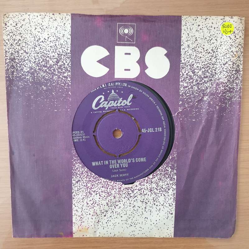 Jack Scott  What In The World's Come Over You / Burning Bridges -  Vinyl 7" Record - Very-Good...