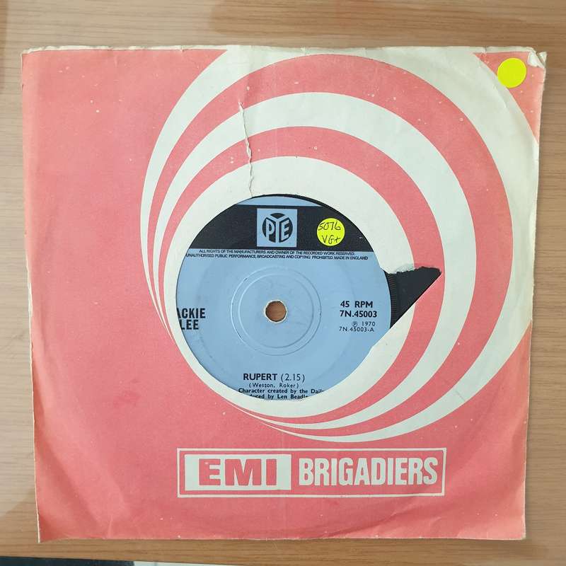 Jackie Lee  Rupert -  Vinyl 7" Record - Very-Good+ Quality (VG+) (verygoodplus)