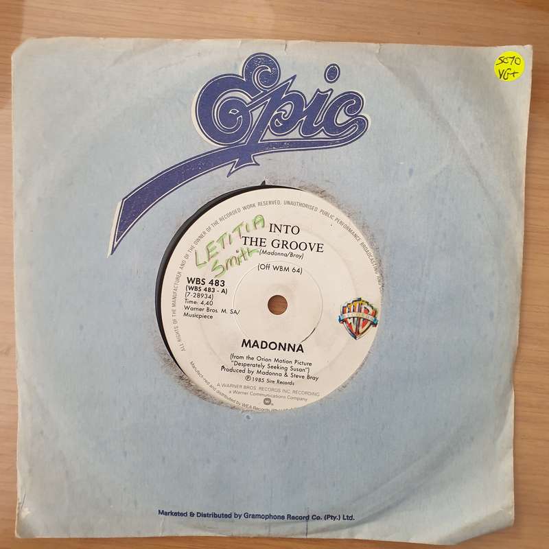 Madonna  Into The Groove -  Vinyl 7" Record - Very-Good+ Quality (VG+) (verygoodplus)