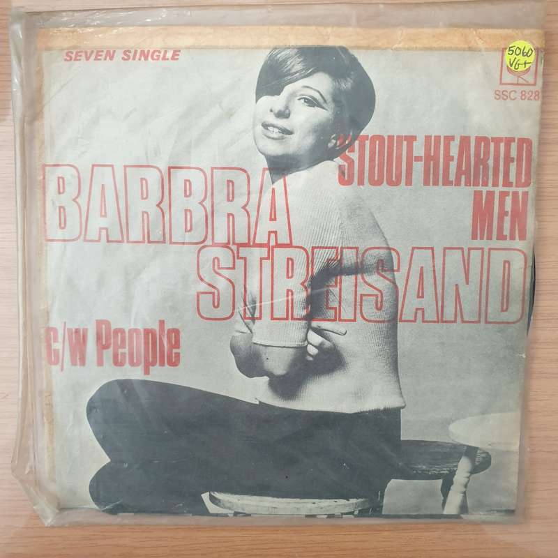 Barbra Streisand  Stout-Hearted Men -  Vinyl 7" Record - Very-Good+ Quality (VG+) (verygoodplus)