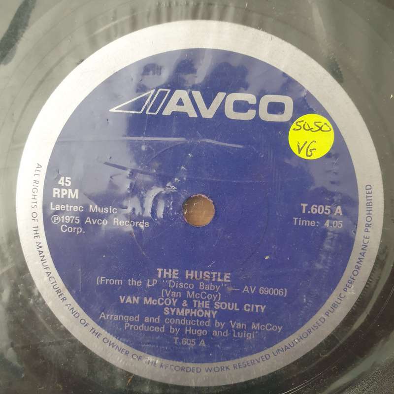 Van McCoy & The Soul City Symphony  The Hustle - Vinyl 7" Record - Very-Good Quality (VG) (vgood)