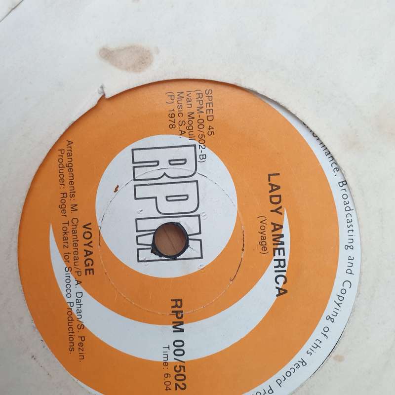 Voyage  Lady America / Scotch Machine / Bayou Village - Vinyl 7" Record - Very-Good Quality (V...