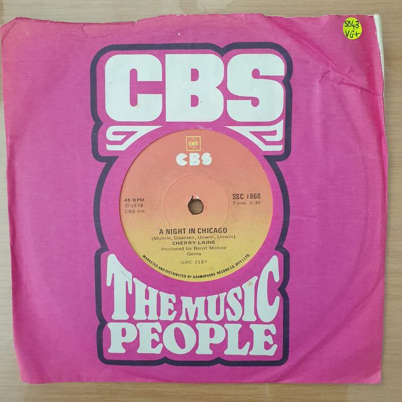 Cherry Laine  A Night In Chicago -  Vinyl 7" Record - Very-Good+ Quality (VG+) (verygoodplus)