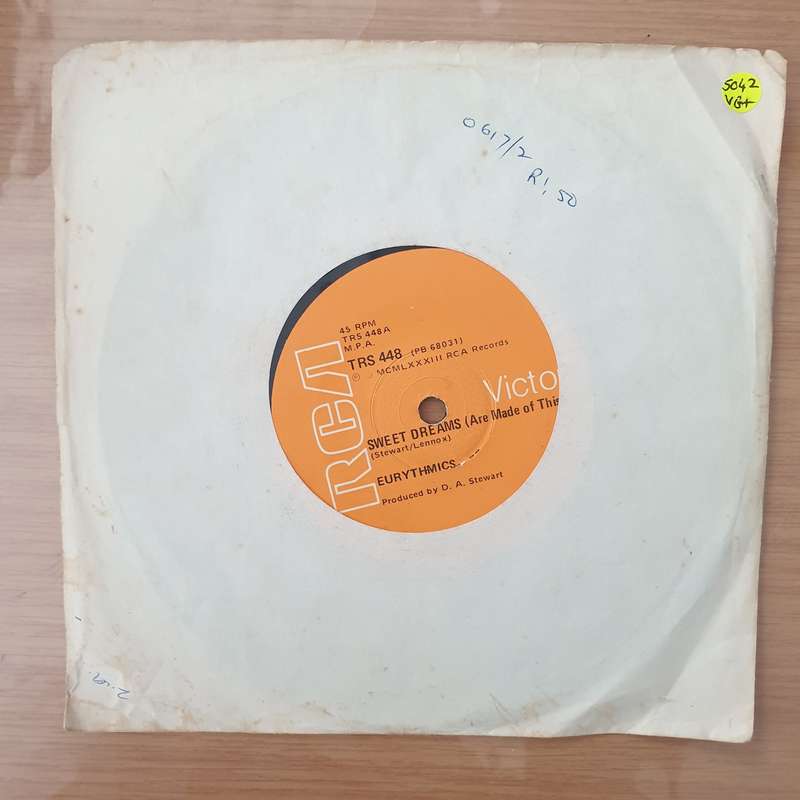 Eurythmics  Sweet Dreams (Are Made Of This) -  Vinyl 7" Record - Very-Good+ Quality (VG+) (ver...