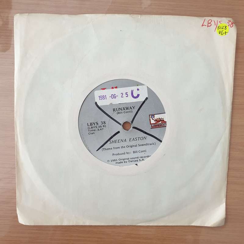 Sheena Easton  For Your Eyes Only / Runaway -  Vinyl 7" Record - Very-Good+ Quality (VG+) (ver...