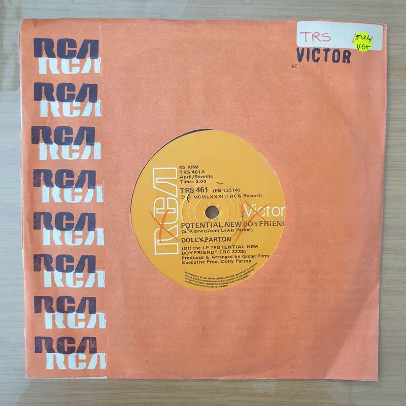 Dolly Parton  Potential New Boyfriend -  Vinyl 7" Record - Very-Good+ Quality (VG+) (verygoodp...